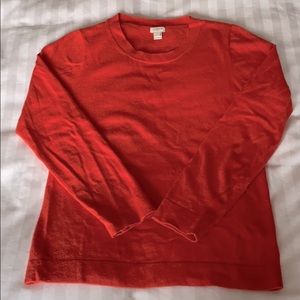 J crew Women’s Orange Crewneck Sweater